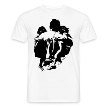 Dad Daughter Father Child Pride - Men's T-Shirt - white - Front - AI Model Male 178 dark (178cm)