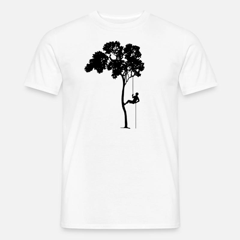 Tree climbing abseiling gift hobby profession - Men’s T-shirt - white