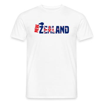 nouvelle-Zélande - T-shirt homme - blanc - Devant - AI Model Male 178 dark (178cm)