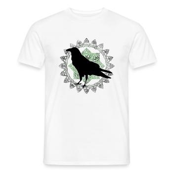Schwarzer Rabe mit keltischen & nordischen Symbole - Männer T-Shirt - Weiß - Vorne - AI Model Male 178 dark (178cm)