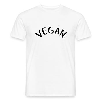 Vegan Designs - Vegan - Männer T-Shirt - Weiß - Vorne - AI Model Male 178 dark (178cm)