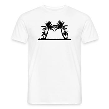 Insel - Palme - Männer T-Shirt - Weiß - Vorne - AI Model Male 178 dark (178cm)