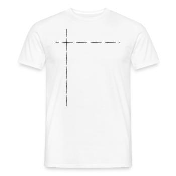 table - Men's T-Shirt - white - Front - AI Model Male 178 dark (178cm)