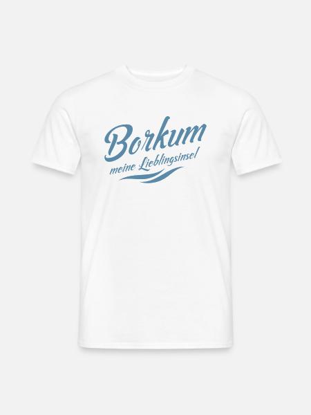 Meine Lieblingsinsel Borkum - Männer T-Shirt - Weiß