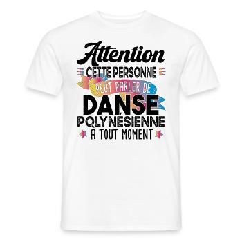 Danse Polynésienne Polynésie Cadeau Danseuse - T-shirt homme - blanc - Devant - AI Model Male 178 dark (178cm)