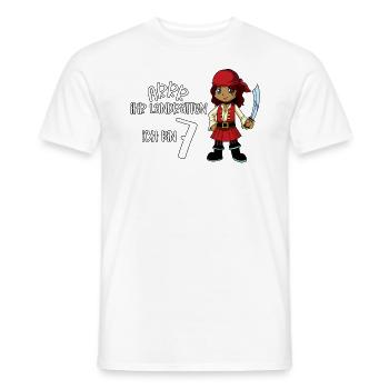 Geburtstagsshirt Pirat - 7 Geburtstag Mädchen - Männer T-Shirt - Weiß - Vorne - AI Model Male 178 dark (178cm)