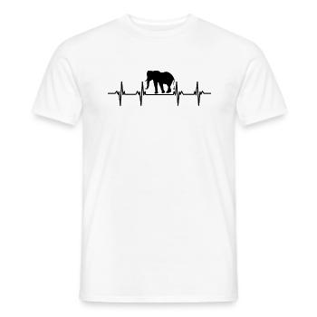 Eléphant Pachyderme Proboscis Afrique Trompettes Éléphant - T-shirt homme - blanc - Devant - AI Model Male 178 dark (178cm)