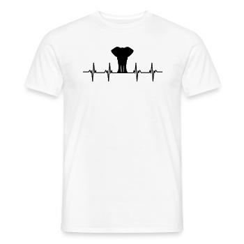 Eléphant Pachyderme Proboscis Afrique Trompettes Éléphant - T-shirt homme - blanc - Devant - AI Model Male 178 dark (178cm)