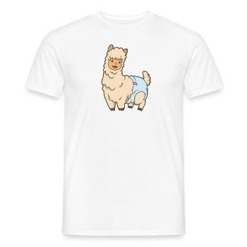 Kawaii Baby Alpaka - Männer T-Shirt - Weiß - Vorne - AI Model Male 178 dark (178cm)