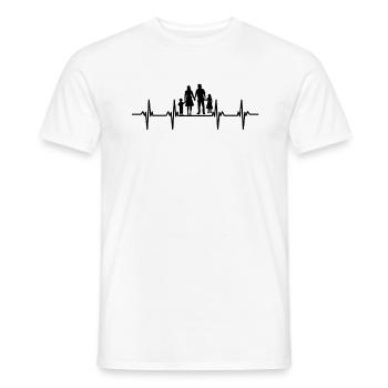 Family Mama Papa Child Son Daughter Aunt Uncle - Men's T-Shirt - white - Front - AI Model Male 178 dark (178cm)