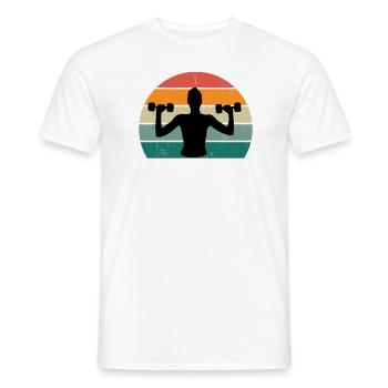 Krafttraining Fitnessstudio fitness sport Training - Männer T-Shirt - Weiß - Vorne - AI Model Male 178 dark (178cm)