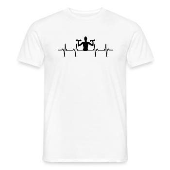 Musculation Gym fitness sport Entraînement - T-shirt homme - blanc - Devant - AI Model Male 178 dark (178cm)