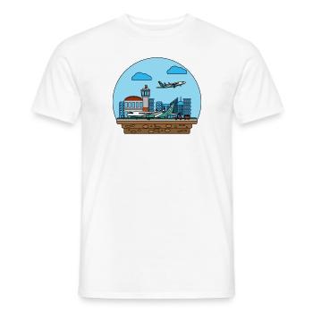 Flugzeuge Flieger Fliegen Pilot Pilotin Flughafen - Männer T-Shirt - Weiß - Vorne - AI Model Male 178 dark (178cm)