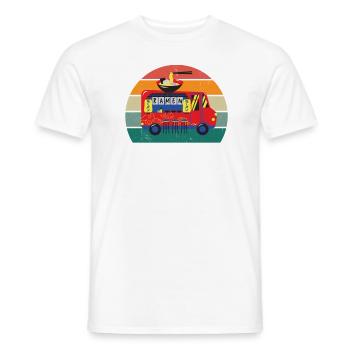 Food Trucker Cook Cook Food Wheels Motto Food - Men's T-Shirt - white - Front - AI Model Male 178 dark (178cm)