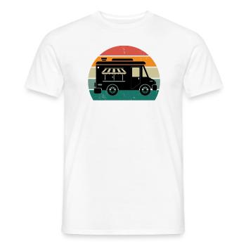 Food Trucker Cook Cook Food Wheels Motto Food - Men's T-Shirt - white - Front - AI Model Male 178 dark (178cm)