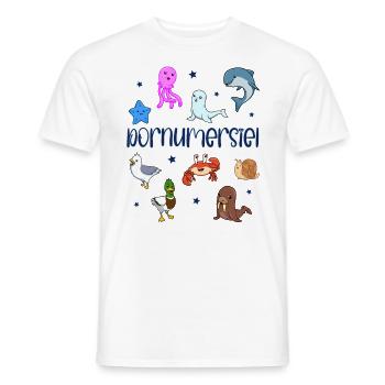 Süße Tiere in Dornumersiel - Männer T-Shirt - Weiß - Vorne - AI Model Male 178 dark (178cm)
