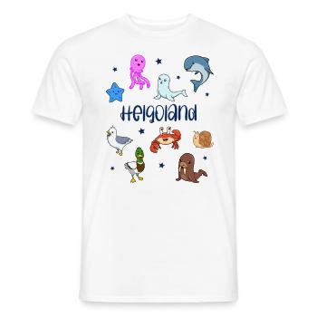 Süße Tiere in Helgoland - Männer T-Shirt - Weiß - Vorne - AI Model Male 178 dark (178cm)