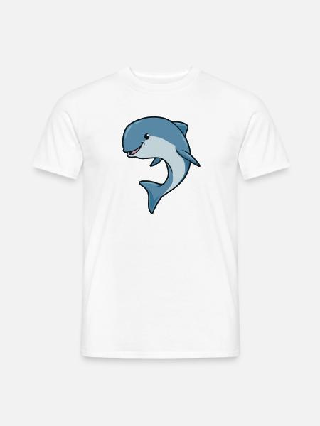 Kawaii Schweinswal - Männer T-Shirt - Weiß