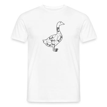 Gänse Vogel Weihnachtsgans Fliegen Vögel Gans - Männer T-Shirt - Weiß - Vorne - AI Model Male 178 dark (178cm)