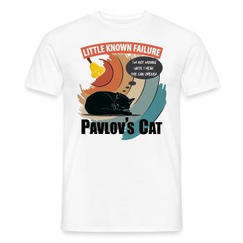 Pawlows Katze - Lustige Psychologie - Männer T-Shirt - Weiß - Vorne - AI Model Male 178 dark (178cm)