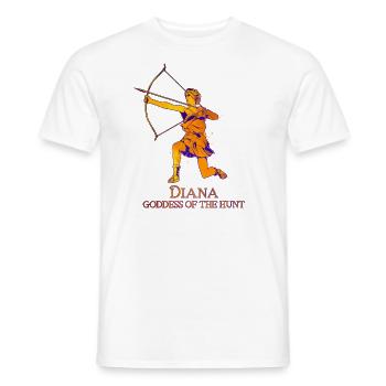 Goddess of Hunting - Diana - Men's T-Shirt - white - Front - AI Model Male 178 dark (178cm)