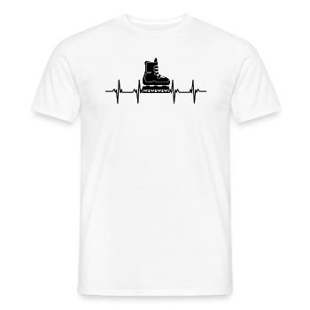 Patin à roues alignées Patineurs à roulettes Patins à roulettes - T-shirt homme - blanc - Devant - AI Model Male 178 dark (178cm)