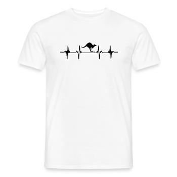 Kangaroos Kangaroo Bags Jumping Boxes Kangaroo - Men's T-Shirt - white - Front - AI Model Male 178 dark (178cm)