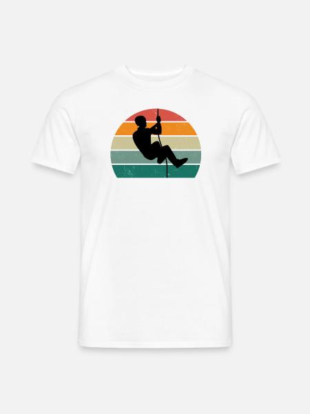 Kletterer Klettererin Bouldern Boulderin Klettern - Männer T-Shirt - Weiß
