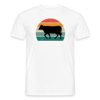 Vaches Bovins Bovins Ferme Agriculteur Viande Vache - T-shirt homme - blanc - Devant - AI Model Male 178 dark (178cm)