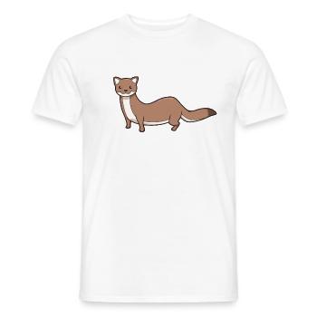Kawaii Japan Weasel - Men's T-Shirt - white - Front - AI Model Male 178 dark (178cm)