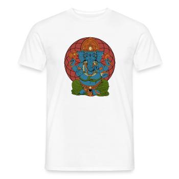 Hindu God - Ganesha - Men's T-Shirt - white - Front - AI Model Male 178 dark (178cm)