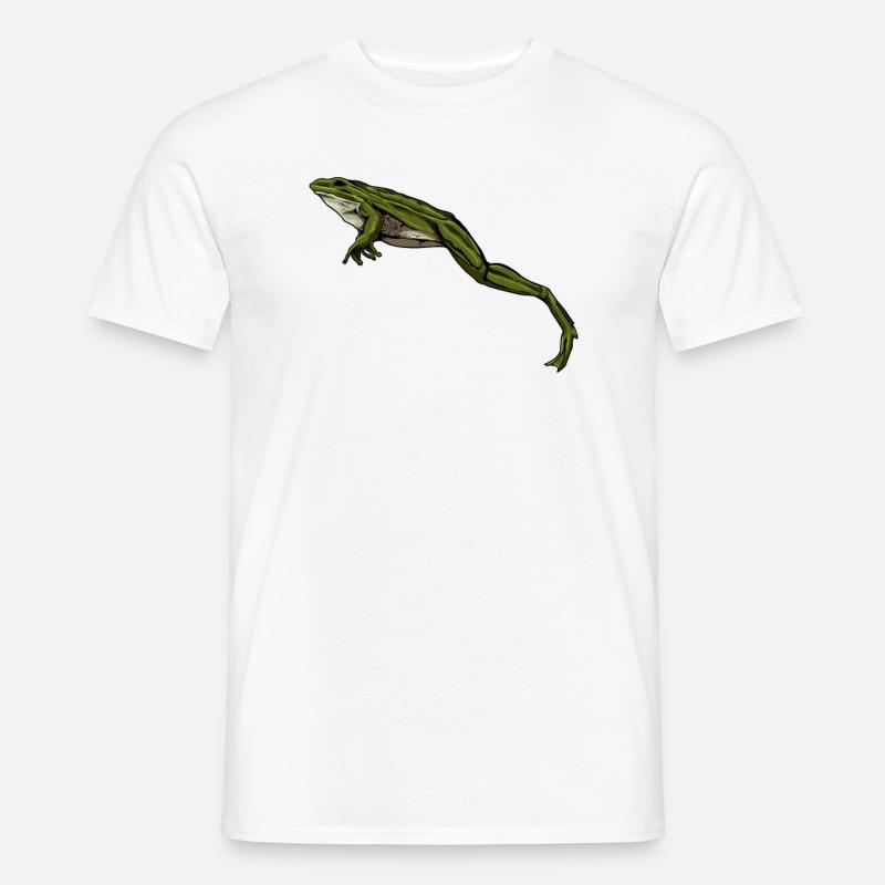 Frosch springt - Frösche - Männer T-Shirt - Weiß