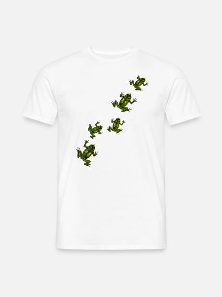 Frösche unterwegs - Froschwanderung - Männer T-Shirt - Weiß