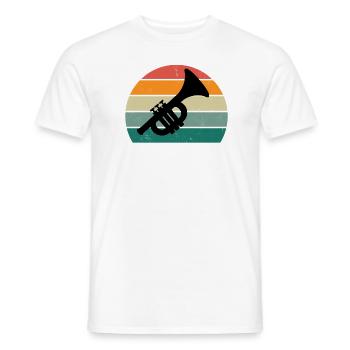 Tromboniste trombone trompettiste trompette - T-shirt homme - blanc - Devant - AI Model Male 178 dark (178cm)