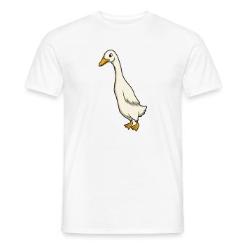 Kawaii Laufente - Men's T-Shirt - white - Front - AI Model Male 178 dark (178cm)