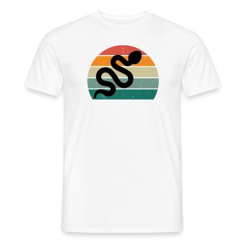 Snake Boa Reptiles Strangler Snake Poisonous Snake - Men's T-Shirt - white - Front - AI Model Male 178 dark (178cm)