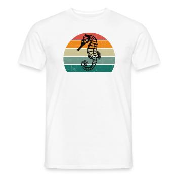 Seahorses Water Sea Ocean Swimming Horses - Men's T-Shirt - white - Front - AI Model Male 178 dark (178cm)