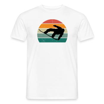 Snowboard Snowboarder Snowboarder Slope Neige - T-shirt homme - blanc - Devant - AI Model Male 178 dark (178cm)