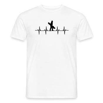 Snowboard Snowboarder Snowboarder Slope Neige - T-shirt homme - blanc - Devant - AI Model Male 178 dark (178cm)