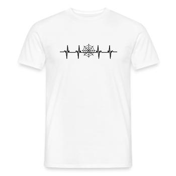Spiders Spider web web arachnid legs 8 spider - Men's T-Shirt - white - Front - AI Model Male 178 dark (178cm)