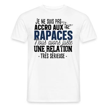 Rapace Oiseau Proie Aigle Faucon Cadeau Fauconnier - T-shirt homme - blanc - Devant - AI Model Male 178 dark (178cm)