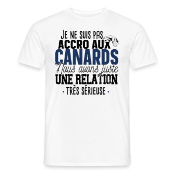 Canard Caneton Animal Cadeau Humour Chasseur - T-shirt homme - blanc - Devant - AI Model Male 178 dark (178cm)