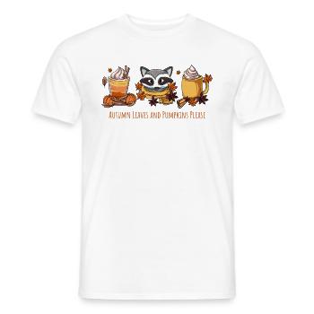 Blätter und Kürbisse bitte - Männer T-Shirt - Weiß - Vorne - AI Model Male 178 dark (178cm)