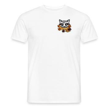 Raccoon - Men's T-Shirt - white - Front - AI Model Male 178 dark (178cm)