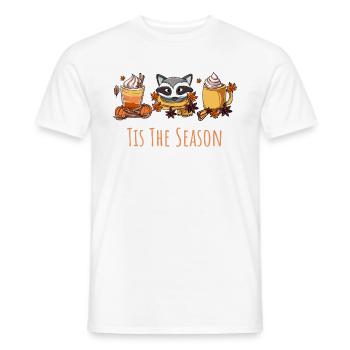 Latte Kaffee Waschbär - Männer T-Shirt - Weiß - Vorne - AI Model Male 178 dark (178cm)