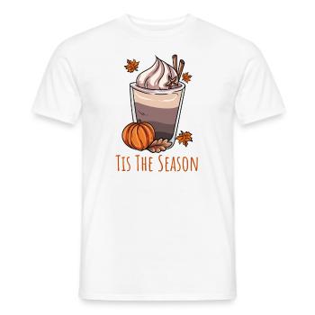 Coffee lovers autumn - Men's T-Shirt - white - Front - AI Model Male 178 dark (178cm)