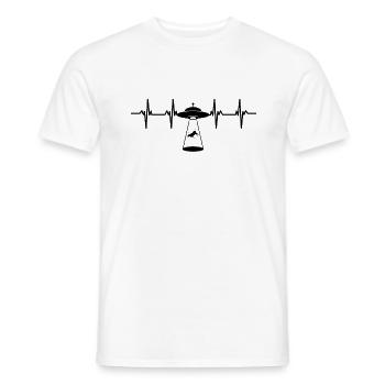 Aliens Alien Space Space Flying UFOs UFO - Men's T-Shirt - white - Front - AI Model Male 178 dark (178cm)