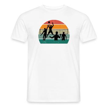 Volleyball Player Schmetterball Volley Volleyball - Men's T-Shirt - white - Front - AI Model Male 178 dark (178cm)