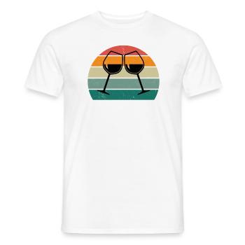 wines wine drinker wine drinker wine lover wine - Men's T-Shirt - white - Front - AI Model Male 178 dark (178cm)