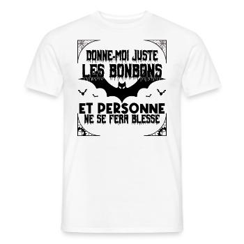 cadeau Halloween humour | Déguisement Halloween !! - T-shirt homme - blanc - Devant - AI Model Male 178 dark (178cm)